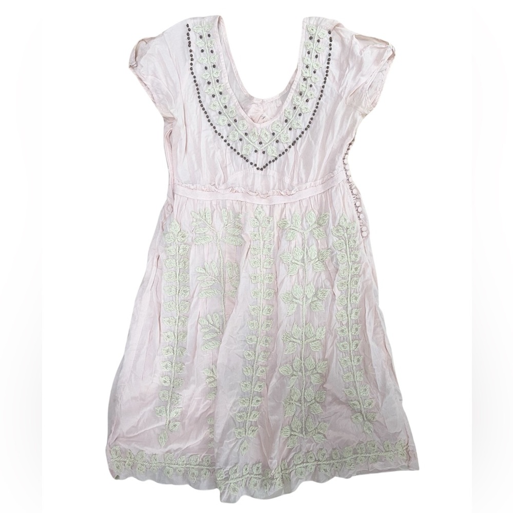 Johnny Was Joystick Embroidered Dress Coral Women’s Size S